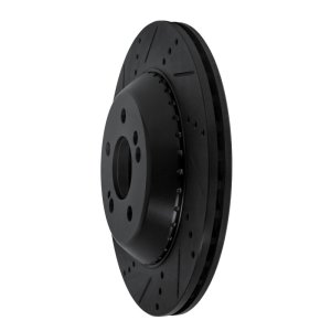 Mercedes-Benz S560 Brake Rotor (1) - Rear Left - R1 Concepts - Drilled & Slotted - Black - `15-`21 Mercedes-Benz S560 Brake Rotor (1) - Rear Left - R1 Concepts - Drilled & Slotted - Black - `15-`21